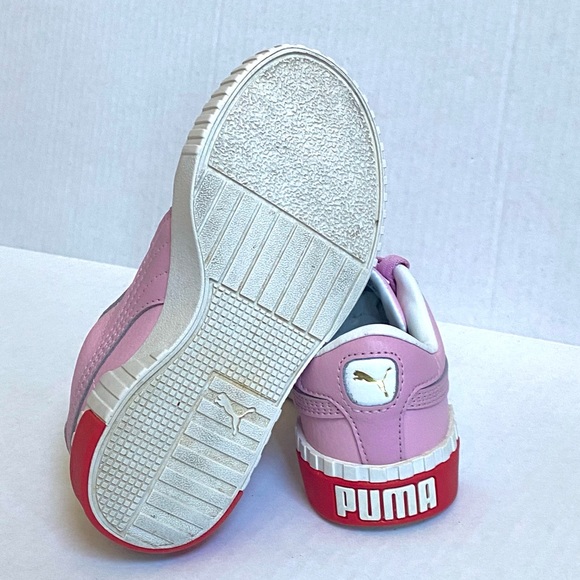 EUC Puma Cali Powder Pink White Sneakers 369698-01 - Girls Size US 11C Shoes - Picture 4 of 4
